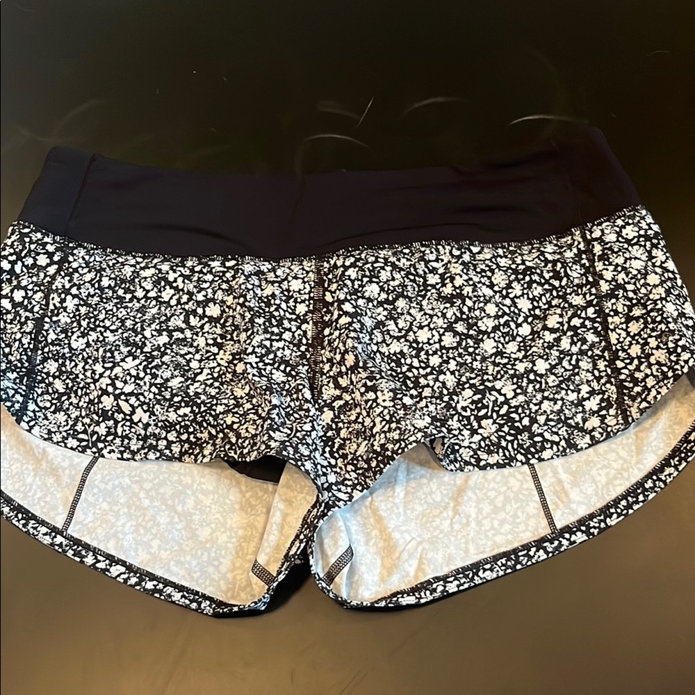 Lululemon Athletica Black and White Athletic Shorts